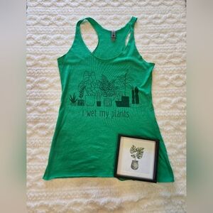 I Wet My Plants Tank + Mini Monstera Art | Size S | Green